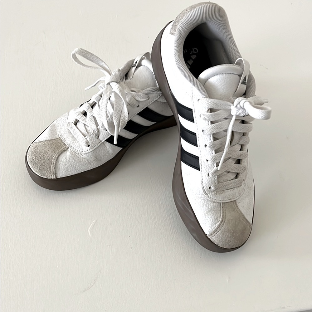 Adidas Women's White and Black Sneakers